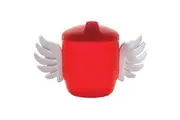 Gamago 14cm Angel Sippy Cup Leak Spill Proof Kids Children Drinking Mug Red