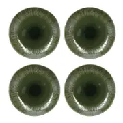 Mikasa Jardin 4 Piece Stoneware Dinner Plate Set 27cm Green - Robins Kitchen