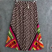 NEW Anthropologie Tiny Skirt Women's 6 Medium Print A-Line Maxi Pull On Colorful