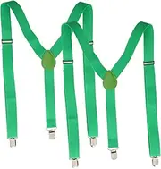 [BESPORTBLE] 2pcs Elastic Suspenders for Patrick Day Men Suspenders for Dress Up Parties Casual Wear and Special Occasions