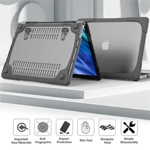 適用蘋果筆記本MacBook Air13保護殼15Pro16散熱PC支架防摔磨砂殼