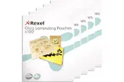 5 Pack Rexel Laminating Pouch 75 Micron A5 Clear Pack 100 Sheets Pouches