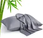 Queen Size Gray Cooling Pillow Cases, 2 Pack, Rayon from Bamboo (20"X30")