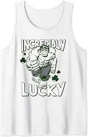 [Marvel] St. Patty's Hulk Incredibly Lucky Vintage Sketch Tank Top