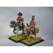 Napoleonic Mounted British Officers X2 for Waterloo /Peninsular etc 28mm (1/56)