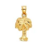 GOLD - 14K Yellow Gold Palm Tree Pendant