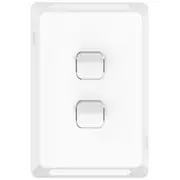 Clipsal Pro Series, cover frame, 2 switches, White - P3042C-XW