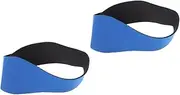 SUPVOX 2pcs Ears Protection Swimming Cap for Boys and Girls Adults Fabric Headband for Yoga Diving Kayaking Swimming (green)