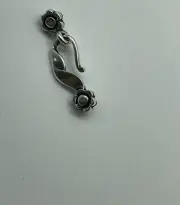 Sterling Silver Rose Flower S Hook Clasp