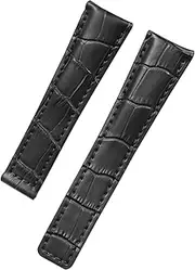 RAYESS Watch Strap Genuine Leather Bracelet 20mm 22mm for Tag Heuer Watchbands Men Wristwatches Band (Color : 22mm, Size : 22mm Silver Buckle)