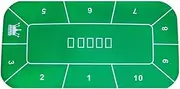 TX GIRL 180 * 90cm Poker Layout Rubber Poker Table Cloth 10 Players Texas Hold'em Poker Tapis Tablecloth Board Game Cloth Mat (Size : 180 * 90cm)