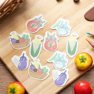 真愛日本 宮崎駿 吉卜力 龍貓 龍貓們蔬果時光 日本製 和風 造型貼紙 貼紙 裝飾 禮物