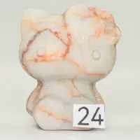 在飛比找蝦皮購物優惠-No.24 紅紋瑪瑙｜hello kitty 擺件｜水晶礦石