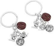 CHILDWEET 2pcs Creative Coffee Pendant Keyring for Handbag Backpack Accessories for Coffee Lovers for Party Favors and Everyday Use