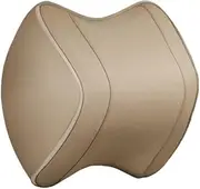 Car Neck Headrest Pillow Rest Head Support Cushion Car Breathable Memory Foam Slow Rebound Guard Car Lumbar Pillow Universal(Cream)