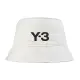 【Y-3 山本耀司】Y-3 BUCKET HAT黑字刺繡LOGO帆布漁夫帽(灰白)