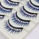Eyelashes Makeup Shiny Rhinestones False Eyelashes 3D Fake Eye Lashes Mink