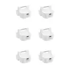 6x Boxsweden 2-Compartment Bathroom Caddy Carry Storage Organiser 25x21cm White