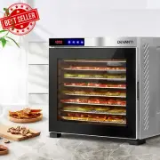 Food Dehydrator, Stainless Steel Excalibur Dryer,Adjustable Timer 0.5-24H,Silver