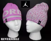 NWT JORDAN Girls Purple & Silver Reversible Beanie/ Winter Hat(Size 8/20) NEW