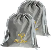 NULYLU Hair Dryer Drawstring Bags 2 Pack Travel Pouch for Hair Blower Storage Bag Embroidery