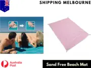 Sand Free Beach Mat Blanket Sand Proof Magic Sandless Sand Dirt & Dust - Pink
