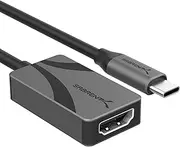 SABRENT 4K USB Type-C to HDMI Adapter - Plug-and-Play, 4K@60Hz, HDR10/Dolby Vision Support, Compatible with Laptops, Tablets, Smartphones, and Gaming Devices - Portable Aluminum Design (DA-CH4K)