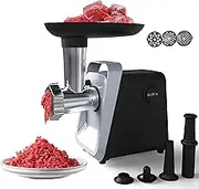 Powerful 400W Electric Meat Grinder for Home Use – Grinds 3lbs/min Fast, 3 Textures, Sausage Maker, Sauce & Veggie Chopper, Stainless Steel, Easy to Use & Clean