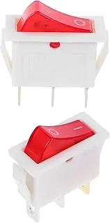 DECORNIJIA 2 Pcs Water Dispenser Switch Replacement Switch Small Toggle Switch Water Dispenser Toggle Switch Boat Toggle Switch with Switch on Off Rocker Switch with Light Plastic