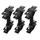 Patio Umbrella Deck Mount Bracket Torch Holder Railing Poles Clamp 3 Pack Black