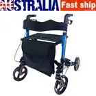 Foldable Rollator Walking Frame Mobility Walker Wheels Aid Elderly Disability AU