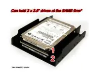 For 2* 2.5" SSD /Hard Drive to 3.5" Bay Plastic Tray Mount Adapter Caddy Bracket