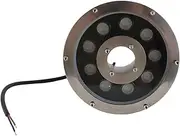 Fountain Light, Stainless Steel High Brightness IP68 Waterproofing Submersible Dimmable Outdoor Landscape Lights for Fish Pond Fountain Garden (White 9W)