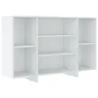 Sideboard High Gloss White 120X30x75 Cm Engineered Wood Wood Sideboards & Buffet