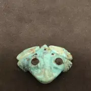 Zuni Turquoise Pocket Frog Fetish - Reynold Lunasee, Jett Eyes 1201