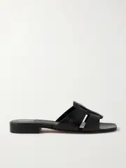 [Emme Parsons] Emme Parsons - Leo Leather Slides - Black - IT39 IT 39 Black