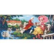 "Swan Song" Printed Canvas for Needlepoint Tapestry Gobelin Embroidery B970