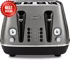 Distinta Moments 4-Slice Toaster - Dual Control, 6 Browning Levels, Titanium