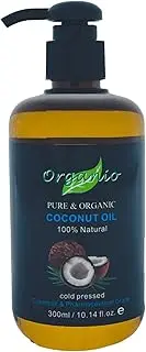 100% Pure Organic Fractionated Coconut Oil 100ml, 200ml to 20L - Coconut Scented (With Pump Included, 300ml)