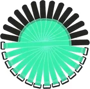 Elastic Hook and Loop Straps 25pcs for Yoga Cargo Night Running Gear Cinch Straps
