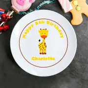 Personalised Loveable Giraffe Plate