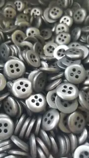 Gunmetal Colored Buttons, 4 Hole Sewing/Crafts Buttons 13mm - 24 Pieces (097)