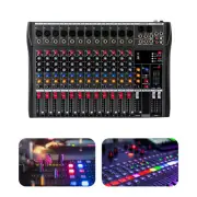 12 Channels Mixing Board Console Live Studio Audio DJ Mixer Sound Board USB