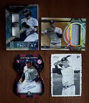 Gleyber Torres 4 Card Lot, Rookie/Auto/Memorabilia (RC,MEM,AU) New York Yankees
