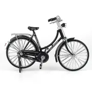 1:10 Alloy Classic Retro Bicycle Model Ornament Black Woman Style
