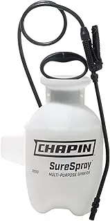 Chapin International 023883200107 Chapin 20010 1-Gallon SureSpray Sprayer for Fertilizer, Herbicides and, 1 gal, Polypropylene (PP), Plastic, Translucent