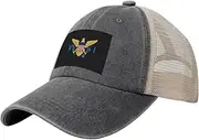 [ASYG] Cute Flag Baseball Cap Summer Mesh Baseball Hats Adjustable Flag Snapback Hats for Women Men