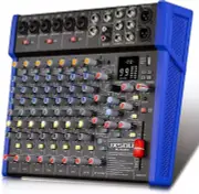 12-Channel Audio Interface Mixer Board, Bluetooth Studio Mixing Console XLR Micr