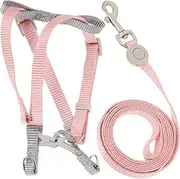 INOOMP Cat Harness Set Adjustable Kitten Harness Leash Fashionable Appearance Durable Metal Ring Comfortable for Medium Small Cats