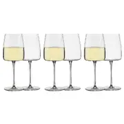 6pc Ecology Epicure Stemmed 450ml/22cm White Wine Glasses Drinkware Set Clear